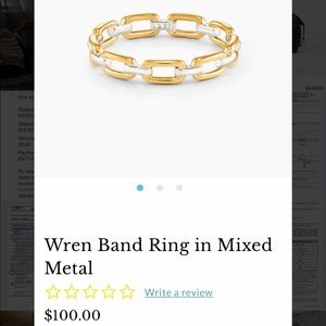 Kendra Scott Wren Band Ring in Mixed Metal Size 5